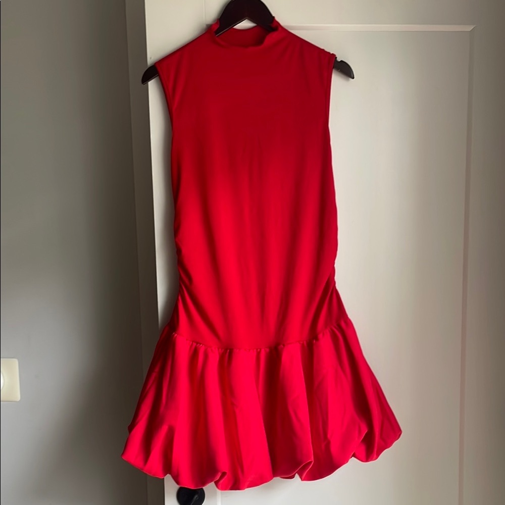 Vibrant Red Sleeveless Dress